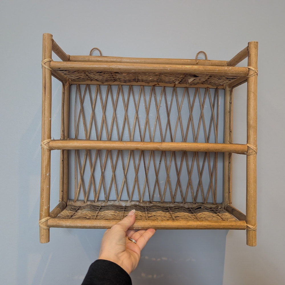Natural Rattan Wall Shelf - Beige